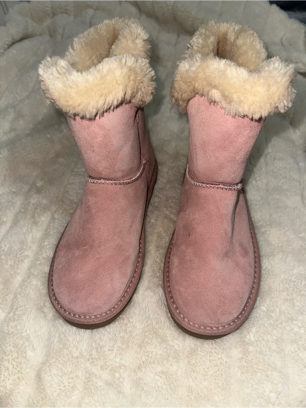 Style & Co. Pink Suede Plush Winter Boots